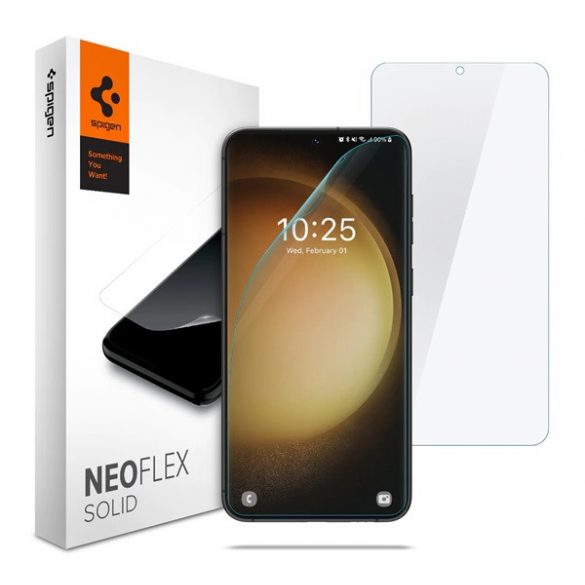 SPIGEN NEOFLEX ecran protecțieFolie 2pcs (ecran complet, parte curbată, husă prietenos) pentru Samsung Galaxy S23 (SM-S911)