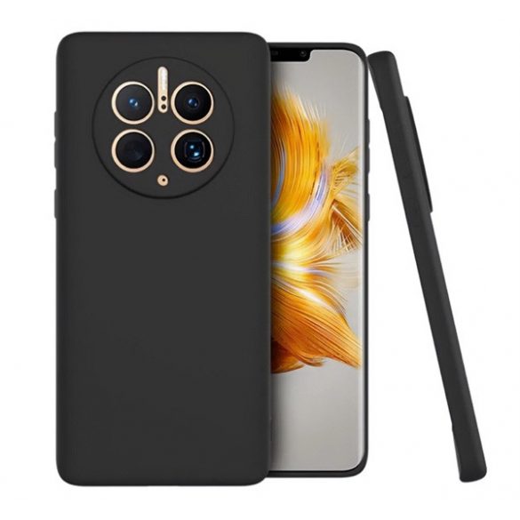 Protector de telefon din silicon (mat) NEGRU Huawei Mate 50 Pro