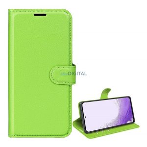 Husă în picioare, efect piele (FLIP, deschidere laterală, funcție de suport pentru birou, premium) VERDE DESCHIS Samsung Galaxy S23 (SM-S911)