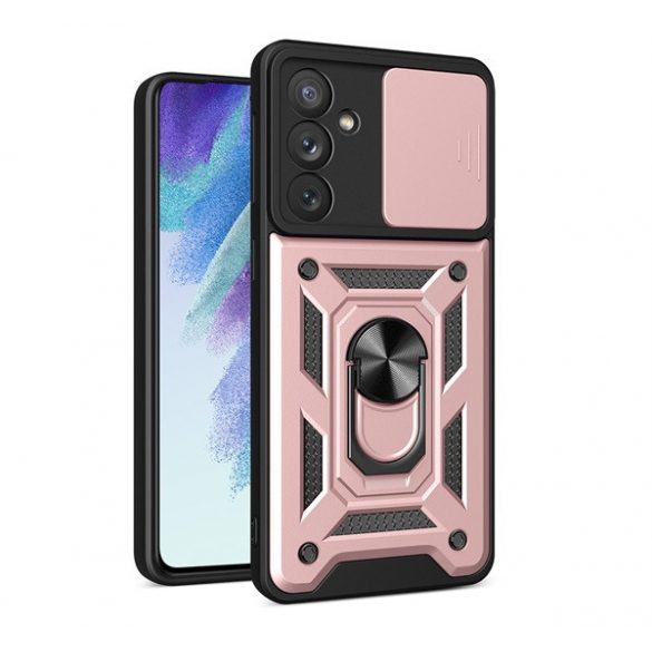 Protecție din plastic pentru telefon Defender (rezistentă la impact mediu, interior din silicon, inel suport pentru telefon, protecție pentru cameră) GOLDEN Samsung Galaxy A54 5G (SM-A546)