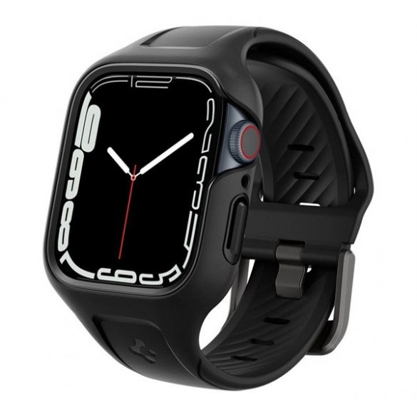 Cadru de ceas din silicon SPIGEN LIQUID AIR PRO (curea din silicon, rezistenta la socuri) NEGRU Apple Watch Series 7 45mm, Apple Watch Series 8 45mm