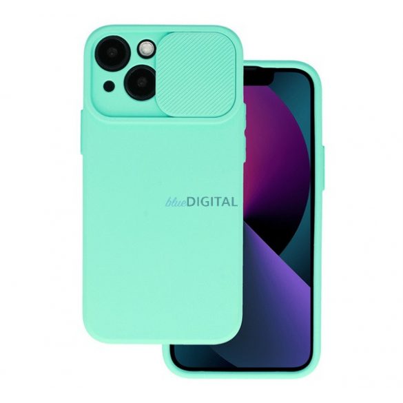 Protector de telefon din silicon (mat, interior din microfibră de pluș, protecție pentru cameră) VERDE MENTĂ Samsung Galaxy S23 Plus (SM-S916)