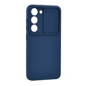 Protector de telefon din silicon (mat, interior din microfibră de pluș, protecție pentru cameră) ALBASTRU ÎNCHIS Samsung Galaxy S23 (SM-S911)