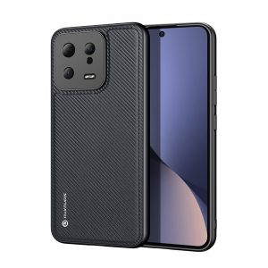 Protector de telefon din silicon DUX DUCIS FINO (interior din plastic, rezistenta medie la impact, model grila) NEGRU Xiaomi 13