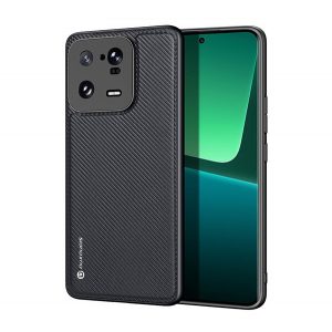 Protectie de telefon din silicon DUX DUCIS FINO (interior din plastic, rezistenta medie la impact, model grila) NEGRU Xiaomi 13 Pro