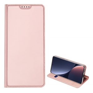 Husa DUX DUCIS SKIN PRO in picioare, efect piele (FLIP, deschidere laterala, suport card bancar, functie suport birou) ROZ Xiaomi 13 Pro