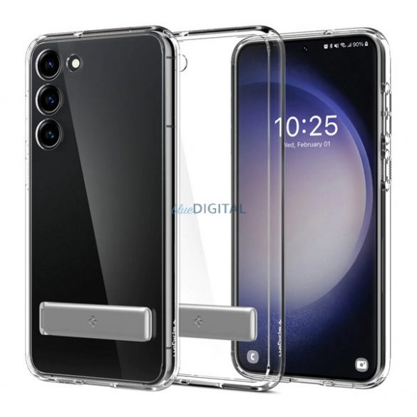 Protectie de telefon din plastic SPIGEN ULTRA HYBRID S (rezistenta medie la impact, cadru perna de aer din silicon, suport) TRANSPARENT Samsung Galaxy S23 Plus (SM-S916)