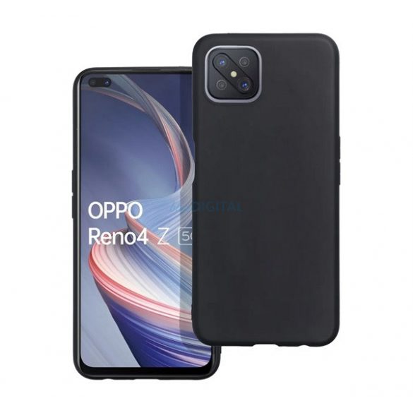 Protector de telefon din silicon (mat) NEGRU Oppo Reno 4 Z 5G