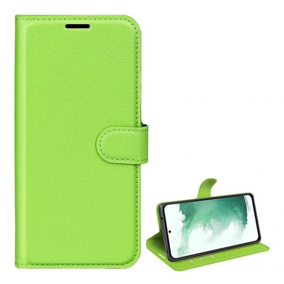 Husă în picioare, efect piele (FLIP, deschidere laterală, funcție de suport pentru birou, premium) VERDE DESCHIS Samsung Galaxy S23 Plus (SM-S916)