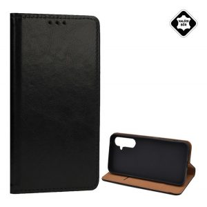 Husă stativă, piele naturală (FLIP, deschidere laterală, desktop) negru Samsung Galaxy A54 5G (SM-A546)