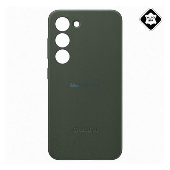 Protectie de telefon din plastic SAMSUNG (spate din piele naturala) VERDE Samsung Galaxy S23 Plus (SM-S916)