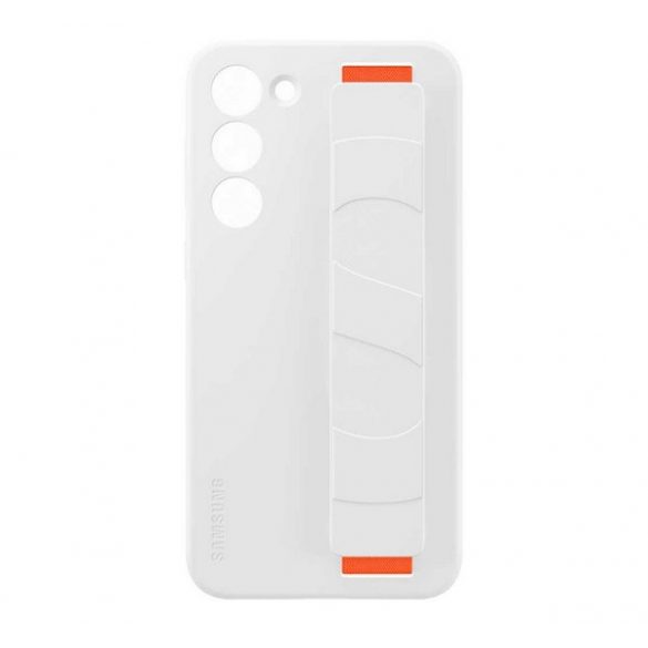 Protectie de telefon din silicon SAMSUNG (mat, curea incorporata) ALB Samsung Galaxy S23 (SM-S911)