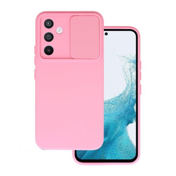 Protecție siliconică pentru telefon (mată, interior din microfibră plușată, protecție cameră foto) CULOARE ROSE Samsung Galaxy A54 5G (SM-A546)