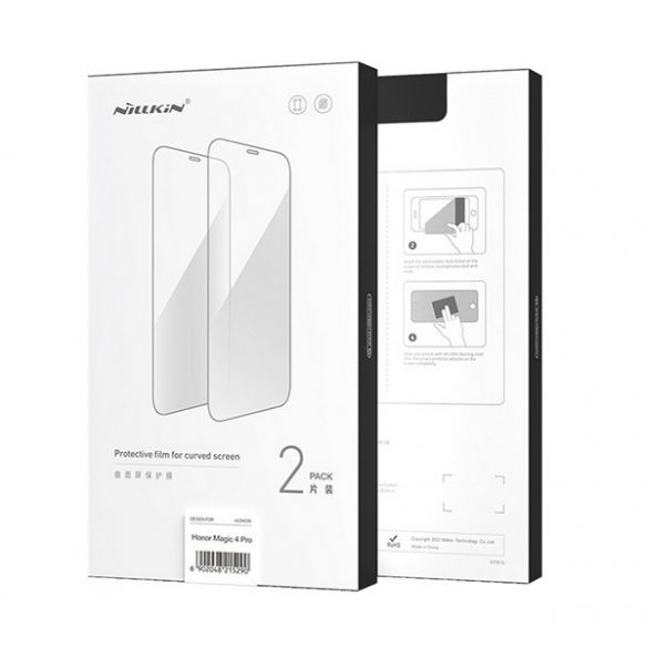 NILLKIN ecran protecțieFolie 2pcs (3D Husă complet, curbat, rezistent la zgârieturi, 0.33mm, 9H + cadru de montare) negru Samsung Galaxy S23 Plus (SM-S916)