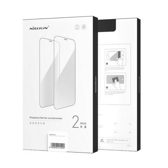 NILLKIN ecran protecțieFolie 2pcs (3D Husă complet, curbat, rezistent la zgârieturi, 0.33mm, 9H + cadru de montare) negru Samsung Galaxy S23 Plus (SM-S916)