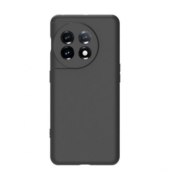 Husă siliconică pentru telefon (mată) NEGRU OnePlus 11 5G