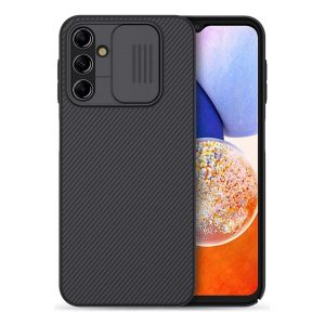 Protectie de telefon din plastic NILLKIN CAMSHIELD (cadru din silicon, rezistenta medie la impact, protectie camera, dungi) NEGRU Samsung Galaxy A14 5G (SM-A146), Samsung Galaxy A14 4G (SM-A145)