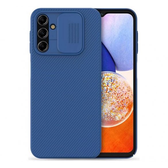 Protectie de telefon din plastic NILLKIN CAMSHIELD (cadru din silicon, rezistenta medie la impact, protectie camera, dungi) ALBASTRU INCHIS Samsung Galaxy A14 5G (SM-A146), Samsung Galaxy A14 4G (SM-A145)