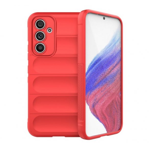 Protecție siliconică pentru telefon (rezistență medie la impact, protecție cameră foto, model 3D) PIROS Samsung Galaxy A54 5G (SM-A546)