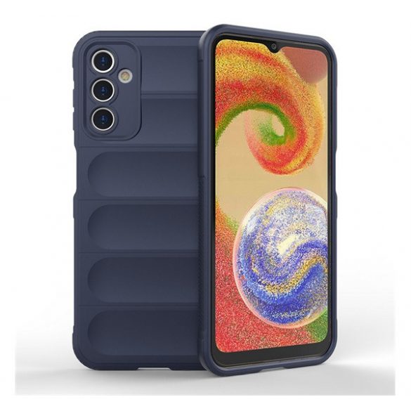 Protectie din silicon pentru telefon (rezistenta medie la impact, protectie camera, model 3D) ALBASTRU INCHIS Samsung Galaxy A14 5G (SM-A146), Samsung Galaxy A14 4G (SM-A145)