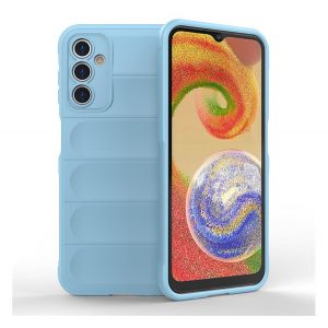 Protector din silicon pentru telefon (rezistență medie la impact, protecție pentru cameră, model 3D) ALBASTRU DESCHIS Samsung Galaxy A14 5G (SM-A146), Samsung Galaxy A14 4G (SM-A145)