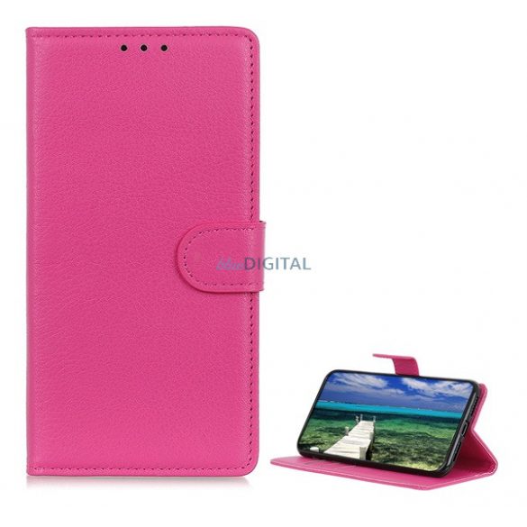 Carcasa in picioare, efect piele (FLIP, deschidere laterala, functie suport birou, premium) ROZ Nokia X30