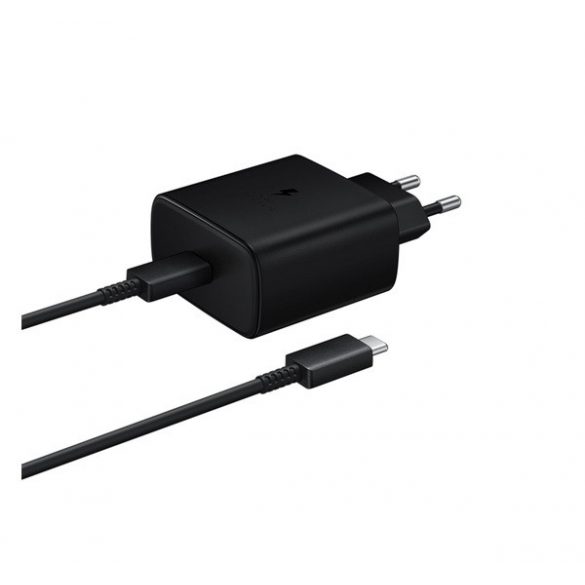 Încărcător SAMSUNG priză tip C (45W, încărcător rapid PD + cablu tip C) NEGRU