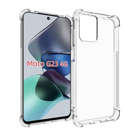 Protectie din silicon pentru telefon (rezistenta medie la impact, colt cu perna de aer) TRANSPARENT Motorola Moto G13, Motorola Moto G23