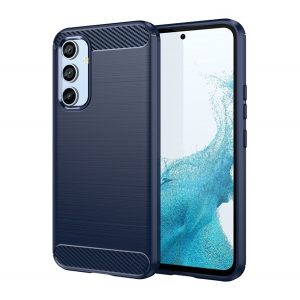 protecțiede telefon din silicon (rezistent la impact mediu, călcâi cu pernă de aer, periat, model de carbon) CUSHION CUSHION Samsung Galaxy A54 5G (SM-A546)