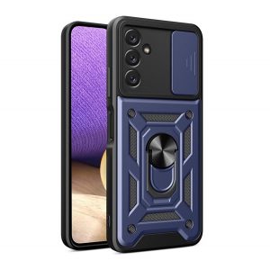 Protecție din plastic pentru telefon Defender (rezistență medie la impact, interior din silicon, inel suport telefon, protecție cameră foto) CUTTING albastruSamsung Galaxy A14 4G (SM-A145), Samsung Galaxy A14 5G (SM-A146)