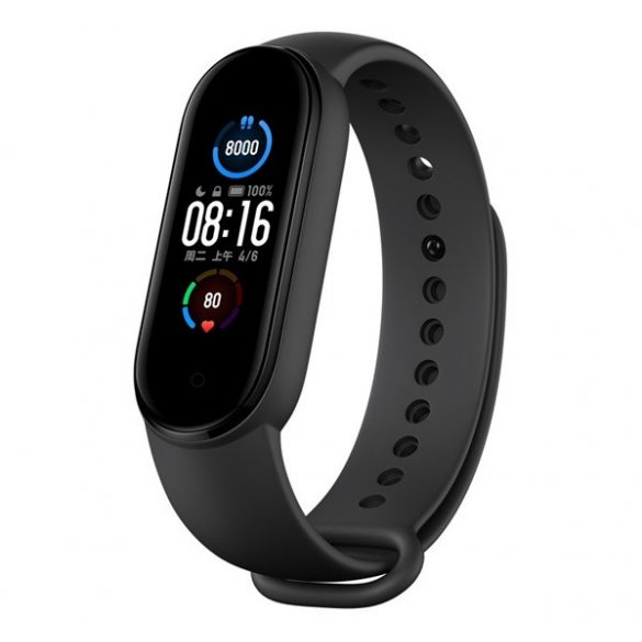 DEVIA DELUXE SPORT Strap (potrivire personalizată, silicon, reglabil) negru Xiaomi Mi Band 5, Xiaomi Mi Band 6