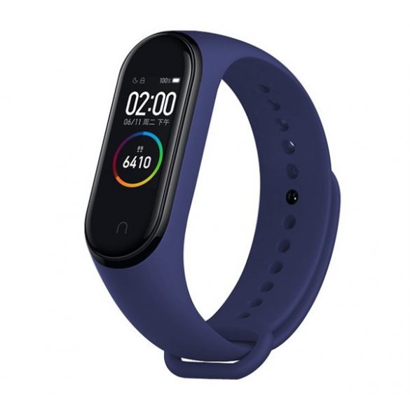 Curea de rezervă DEVIA DELUXE SPORT (dimensiune personalizată, silicon, reglabilă) ALBASTRU ÎNCHIS Xiaomi MI Band 4, MI Band 3