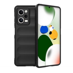 Protector de telefon din silicon (rezistenta la impact mediu, protectie camera, model 3D) NEGRU Xiaomi Redmi Note 12 Pro, Xiaomi Poco X5 Pro 5G