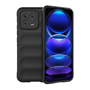 Protector de telefon din silicon (rezistenta la impact mediu, protectie camera, model 3D) NEGRU Xiaomi 13