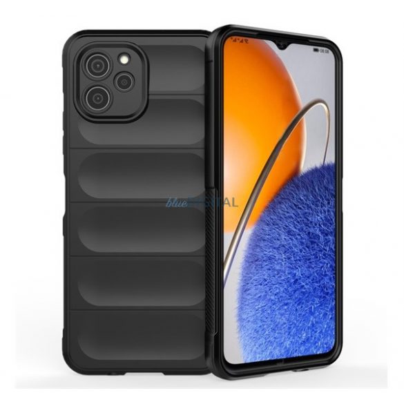 Protector de telefon din silicon (rezistenta la impact mediu, protectie camera, model 3D) NEGRU Huawei Nova Y61