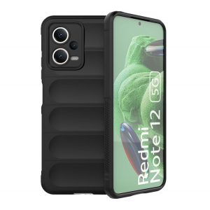 Protectie din silicon pentru telefon (rezistenta la impact mediu, protectie camera, model 3D) NEGRU Xiaomi Poco X5 5G