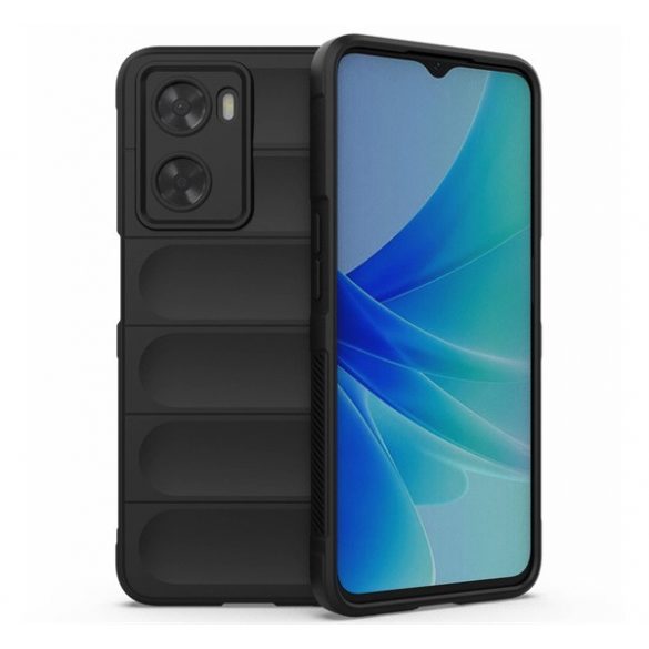 Protectie din silicon pentru telefon (rezistenta la impact mediu, protectie camera, model 3D) NEGRU Oppo A77 5G, Oppo A57s