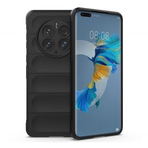 Protectie din silicon pentru telefon (rezistenta la impact mediu, protectie camera, model 3D) NEGRU Huawei Mate 50 Pro