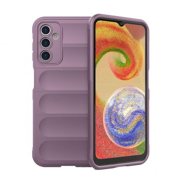 Protector de telefon din silicon (rezistență medie la impact, protecție pentru cameră, model 3D) PURPLE Samsung Galaxy A14 4G (SM-A145), Samsung Galaxy A14 5G (SM-A146)