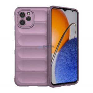 Protectie din silicon pentru telefon (rezistenta la impact mediu, protectie camera, model 3D) PURPLE Huawei Nova Y61