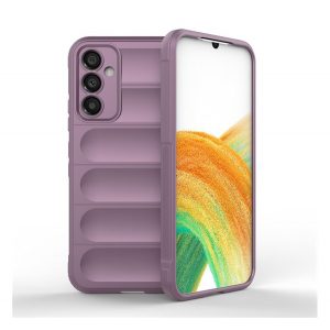 Silicon protecțiepentru telefon (rezistent la impact mediu, protecție cameră, model 3D) LILA Samsung Galaxy A34 5G (SM-A346)