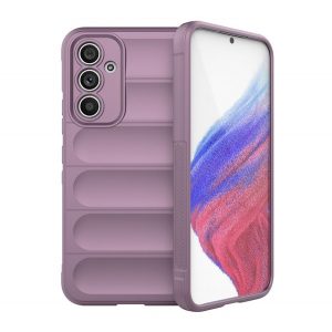 Protecție siliconică pentru telefon (rezistență medie la impact, protecție cameră, model 3D) LILA Samsung Galaxy A54 5G (SM-A546)