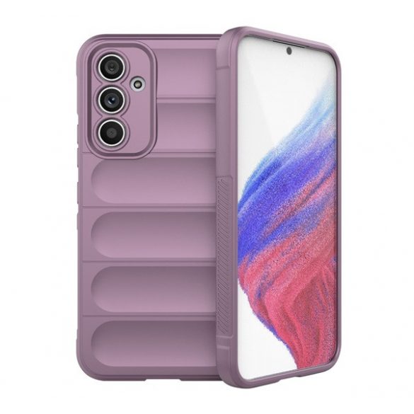 Protecție siliconică pentru telefon (rezistență medie la impact, protecție cameră, model 3D) LILA Samsung Galaxy A54 5G (SM-A546)