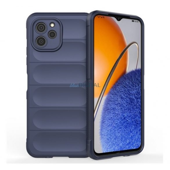 Protectie din silicon pentru telefon (rezistenta la impact mediu, protectie camera, model 3D) ALBASTRU INCHIS Huawei Nova Y61