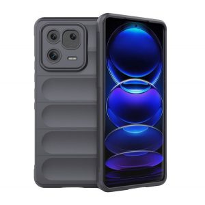 Protectie din silicon pentru telefon (rezistenta la impact mediu, protectie camera, model 3D) DARK GREY Xiaomi 13 Pro