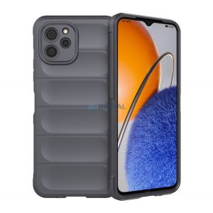 Protectie din silicon pentru telefon (rezistenta la impact mediu, protectie camera, model 3D) DARK GREY Huawei Nova Y61