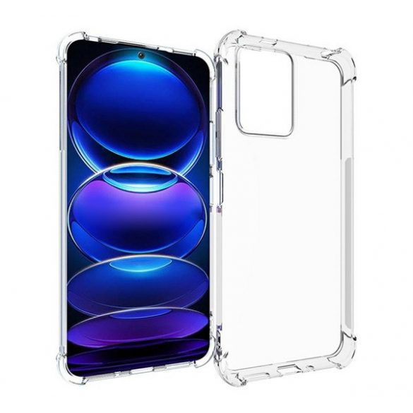 Protector de telefon din silicon (rezistenta la impact mediu, colt cu perna de aer) TRANSPARENT Xiaomi Poco X5 5G