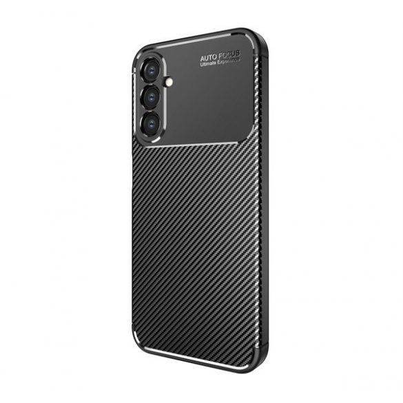 protecțiede telefon din silicon (rezistent la impact mediu, toc cu bule, model de carbon) negru Samsung Galaxy A14 4G (SM-A145), Samsung Galaxy A14 5G (SM-A146)