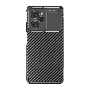 Protectie de telefon din silicon (rezistenta la impact medie, colt cu perna de aer, model carbon) NEGRU Xiaomi Poco X5 Pro 5G