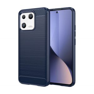 Husă silicon pentru telefon (rezistent la impact mediu, călcâi pernă de aer, periat, model de carbon) CUTTING BLOCK Xiaomi 13